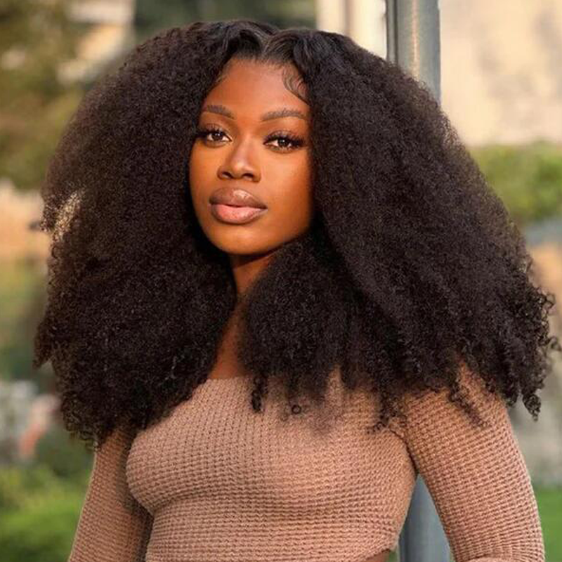 Sterly 4b/4c Curly Wig Perfect Afro Curls Glueless 13×6 PreMax Wig Flexi-Fit Drawstring Wigs Pre Bleached - sterlyhair