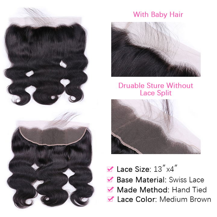 12A Bundles With Frontal | Body Wave 3 Bundles With 13×4 Lace Frontal - sterlyhair