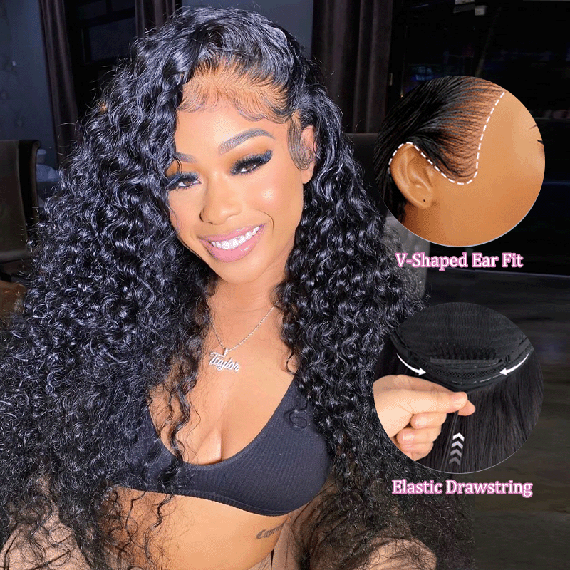 Sterly Glueless HD 13x6 Curly Lace Front Wigs Affordable Transparent Lace Human Hair Wigs - sterlyhair