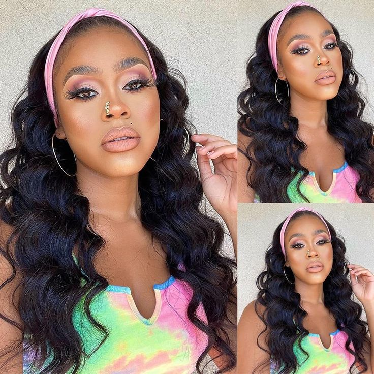 Headband Wig Body Wave Human Hair Wigs Sterly Headband Wig With Scarf - sterlyhair