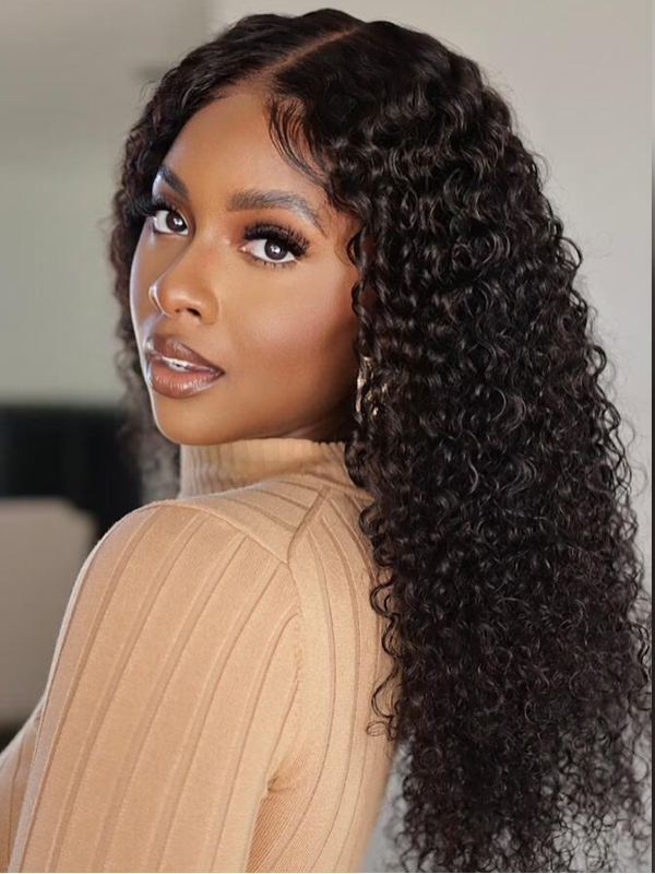 Curly Wig Perfect Curls Glueless 13×6 PreMax Wig Flexi-Fit Drawstring Human Hair Wigs Pre Bleached - sterlyhair