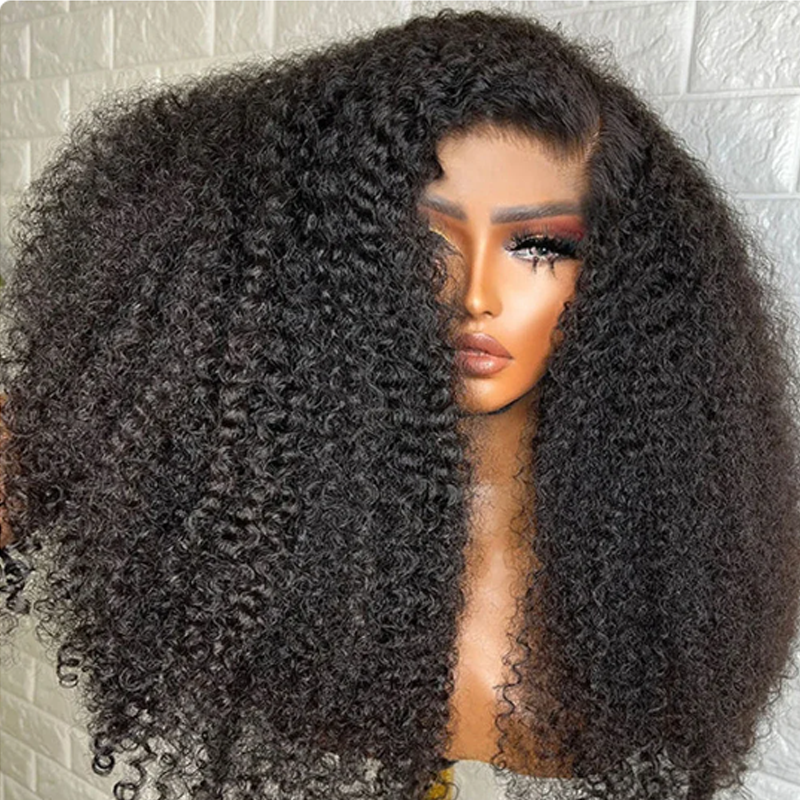 Kinky Curly Wig Glueless 13×6 PreMax Wig Flexi-Fit Drawstring Human Hair Wigs Pre Bleached - sterlyhair