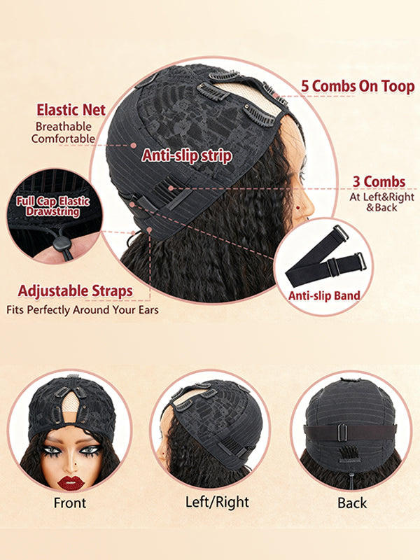 TikTok Hot | New Drawstring V Part Human Hair Wig No Leave Out No Sew In 250% Density - sterlyhair