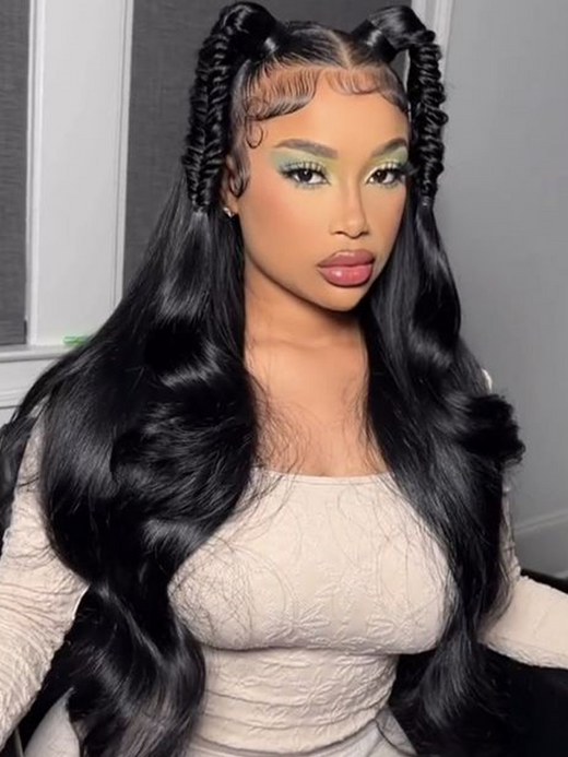 #1 Jet Black Body Wave Human Hair Wig Sterly 100% Human Hair Wigs - sterlyhair