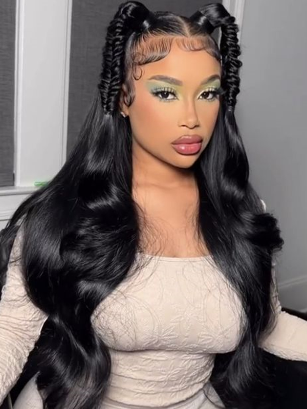 #1 Jet Black Body Wave Human Hair Wig Sterly 100% Human Hair Wigs - sterlyhair