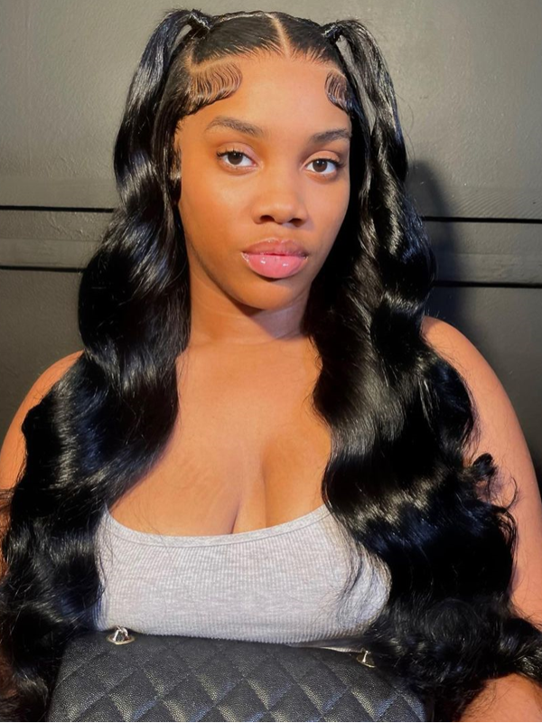 #1 Jet Black Body Wave Human Hair Wig Sterly 100% Human Hair Wigs - sterlyhair