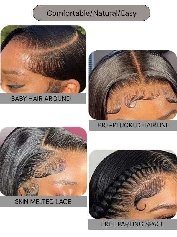 #1 Jet Black Raw Hair Super Double Drawn 13×6 Body Wave Full Lace Frontal Human Hair Wigs 250% Density - sterlyhair