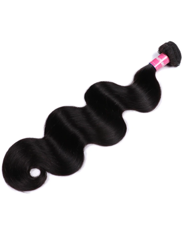 #1 Jet Black Raw Indian Hair Body Wave Bundles Human Hair Extensions 1/ 3 /4 Bundles - sterlyhair