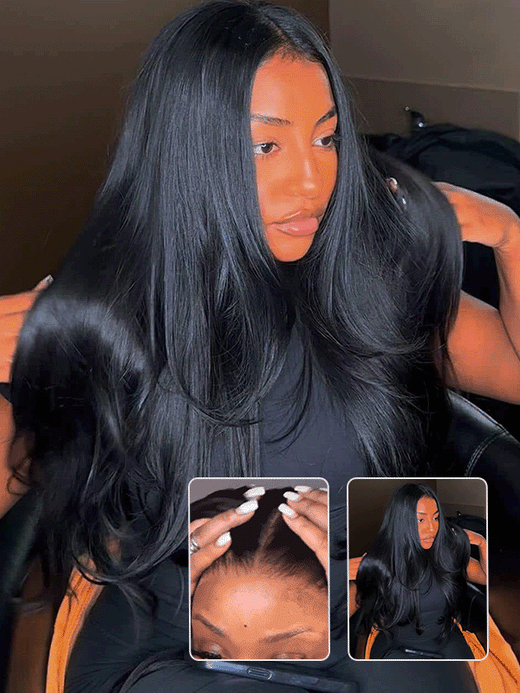 Raw Hair Wig | #1 Layered Cut Glueless 7×6 Straight Human Hair Wigs - sterlyhair