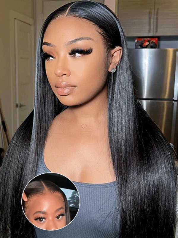 Raw Hair Wig | #1 Jet Black Parting Max 9x6 / 13x6 HD Lace Wig Straight Hair Wig - sterlyhair