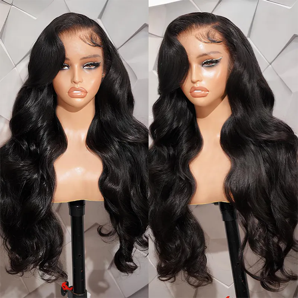 #1 Jet Black Parting Max 9x6 / 13x6 HD Lace Wig Body Wave Human Hair Wig