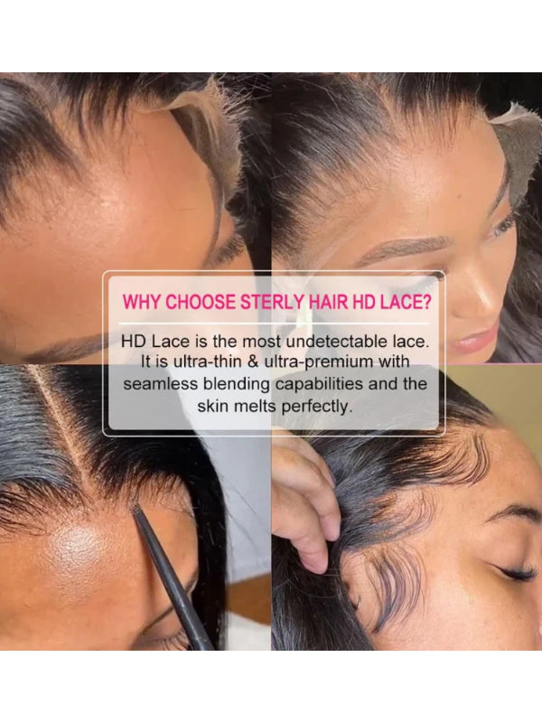Sterly Glueless 13x6 HD Lace Wig Affordable Long Straight Lace Front Wigs Human Hair - sterlyhair