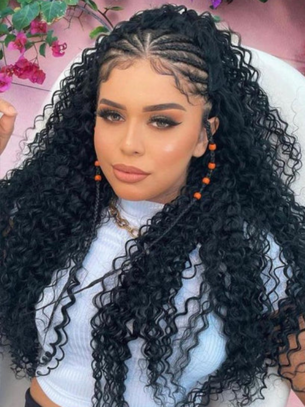 Sterly Hair Deep Wave Feather Crochet Human Hair Extension Human Hair(1 Pack-2 Bundle 50g)