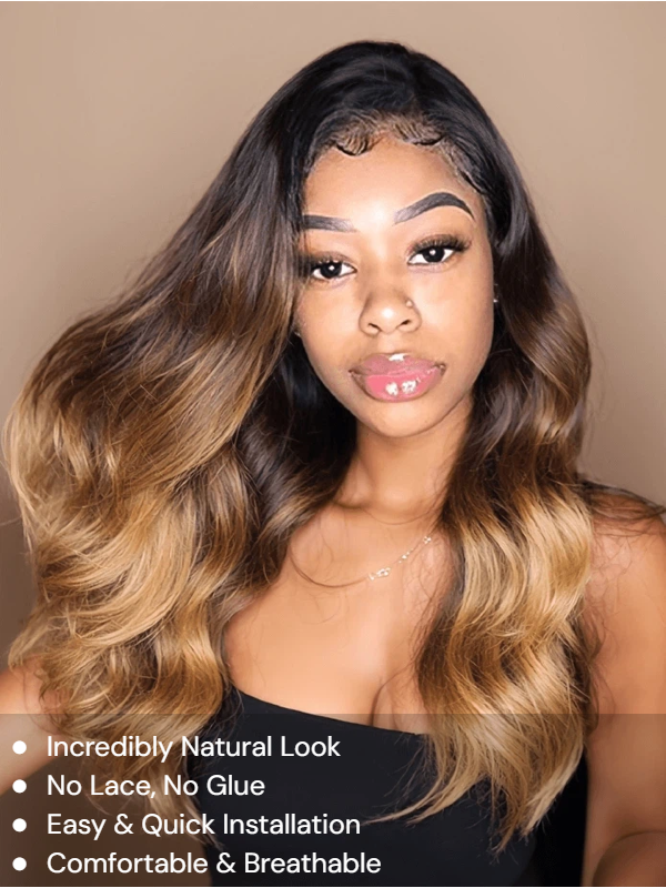 Ombre Color U part Wig Body Wave 100% Human Hair Wig - sterlyhair