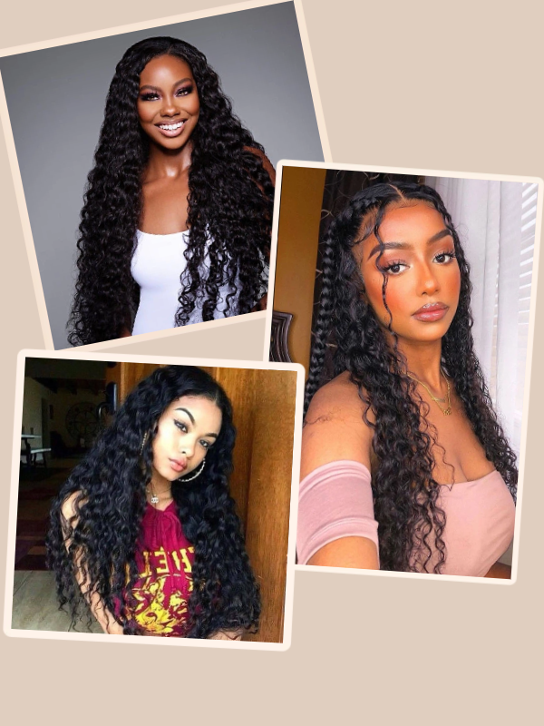 12A Bundles With Closure | Closure 4x4 with 3 Bundles Deep Wave With Baby Hair - sterlyhair