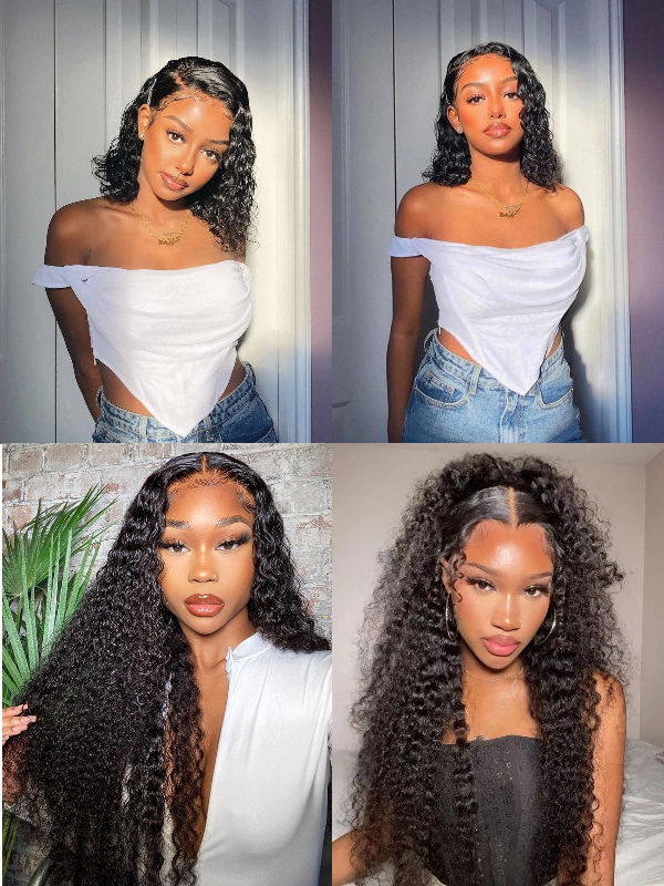 12A Bundles With Closure | Deep Curly 3 Bundles with 4×4 Lace Closure 100% Human Virgin Hair