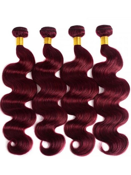 Burgundy 99J Body Wave Bundles Human Hair Extenciones for Women - sterlyhair