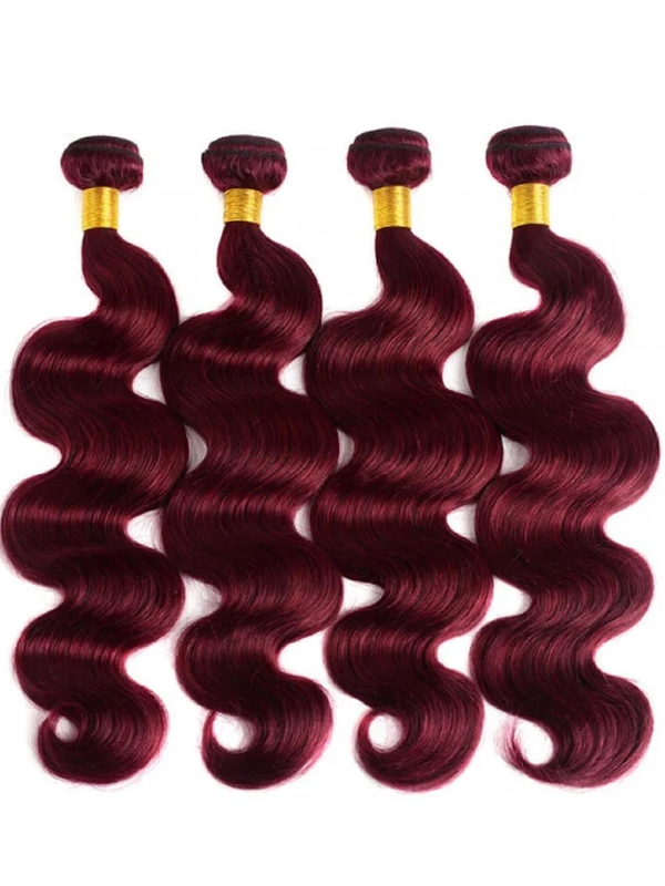 Burgundy 99J Body Wave Bundles Human Hair Extenciones for Women - sterlyhair