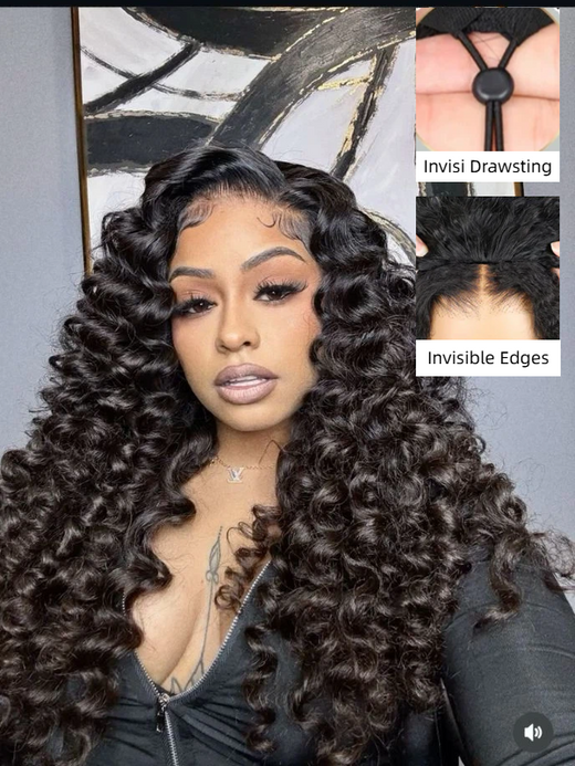 3-In-1 Half Wig Yaki Wand Curly Glueless Flexi-Fit Drawstring Wig Beginner Friendly - sterlyhair