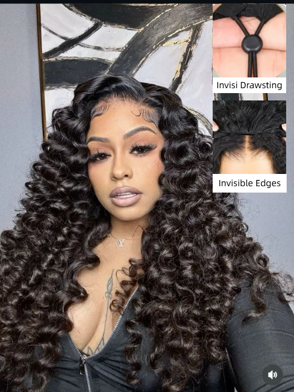 3-In-1 Half Wig Yaki Wand Curly Glueless Flexi-Fit Drawstring Wig Beginner Friendly - sterlyhair