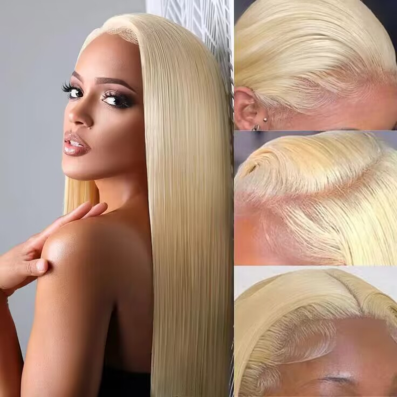 Sterly Hair 613 Blonde Wear Go Glueless 4×4 / 5x5 Straight Lace Closure Wigs