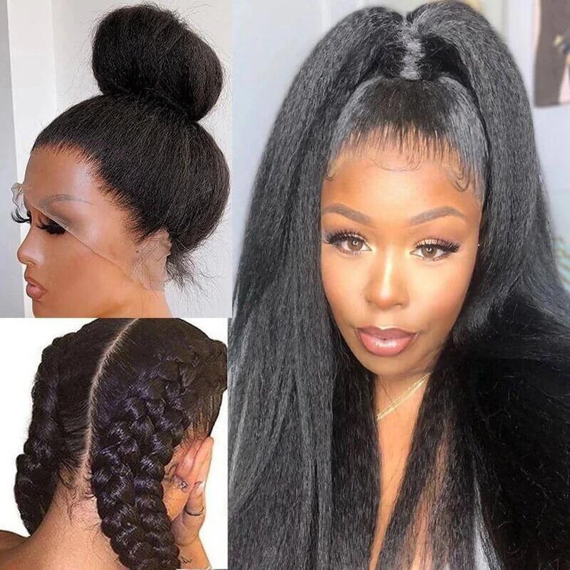 Straight Full Lace Human Hair Wig Sterly 100% Human Hair Wigs 180% Density