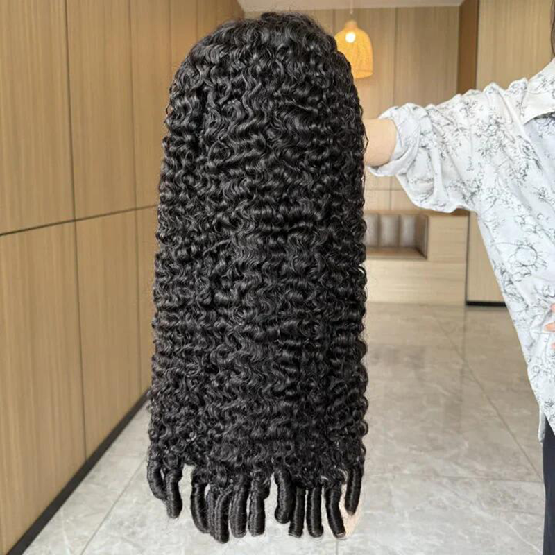 Affordable Burmese Curly Frontal Human Hair Wig Must for Summer Hot Selling 150% Density