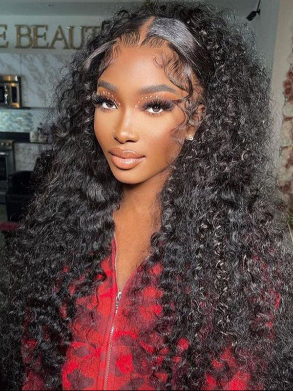 250% Density Long Curly 13×6 Full Frontal Lace Wig Sterly Curly Human Hair Wigs - sterlyhair