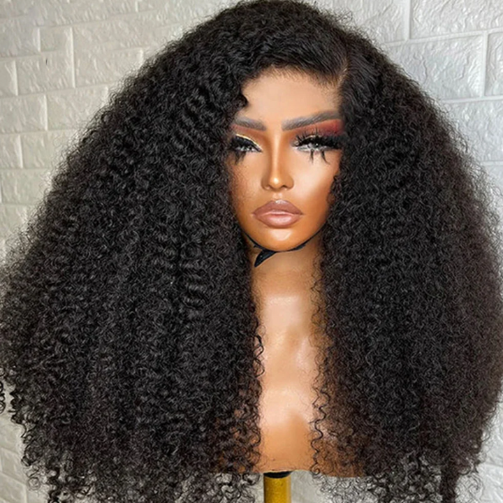 Kinky Curly Wig Glueless 13×6 PreMax Wig Flexi-Fit Drawstring Human Hair Wigs Pre Bleached - sterlyhair