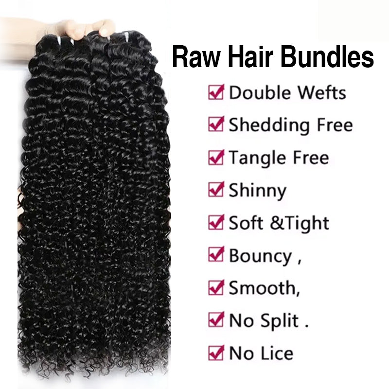 Raw Curly Wave Bundles High Quality 100% Human Hair Sterly Hair
