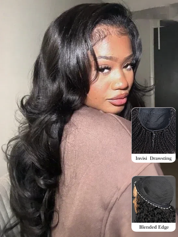 3-In-1 Half Wig Yaki Body/Yaki Straight Glueless Flexi-Fit Drawstring Wig Beginner Friendly - sterlyhair