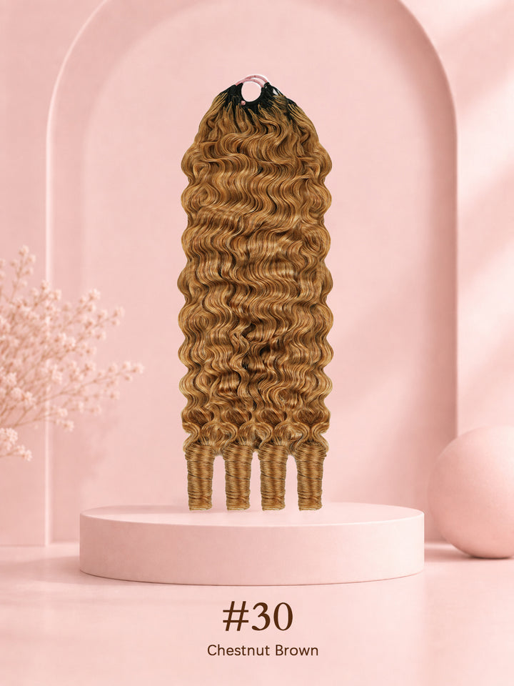 Sterly Hair Burmese Curly Feather Crochet Human Hair Extension Human Hair