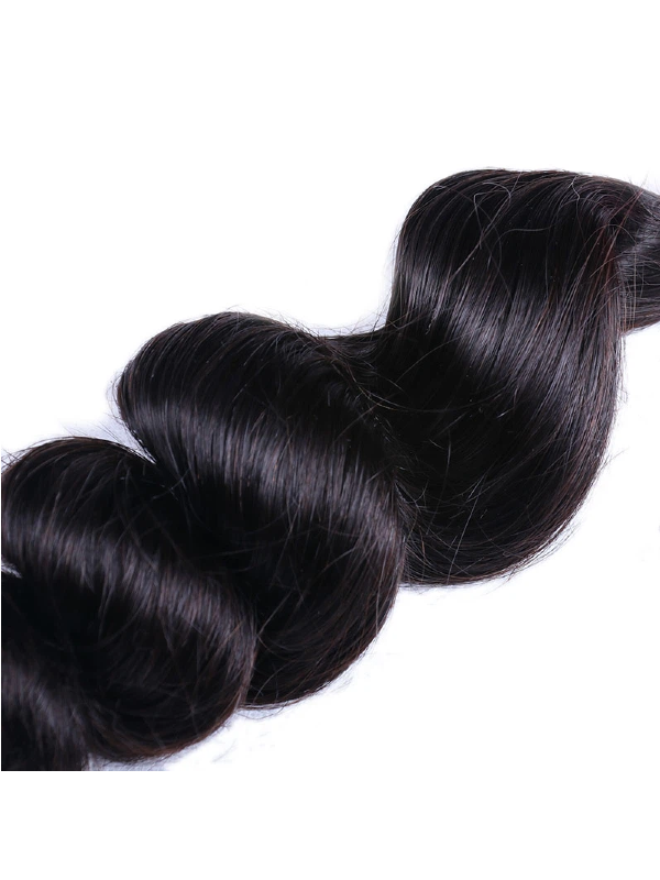 Lot de 3 mèches de cheveux vierges ondulés Sterly Hair avec dentelle frontale transparente 13×4 