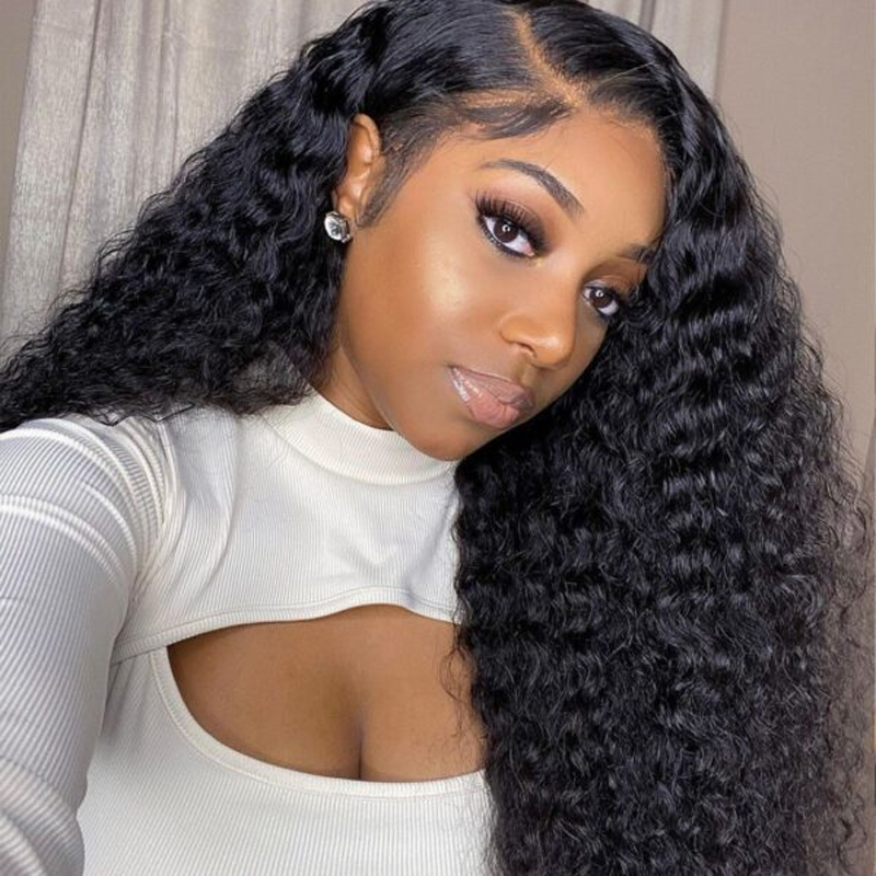 250% Luxury High Density 13×6 Deep Wave Full Frontal Lace Wig Sterly Human Hair Wigs