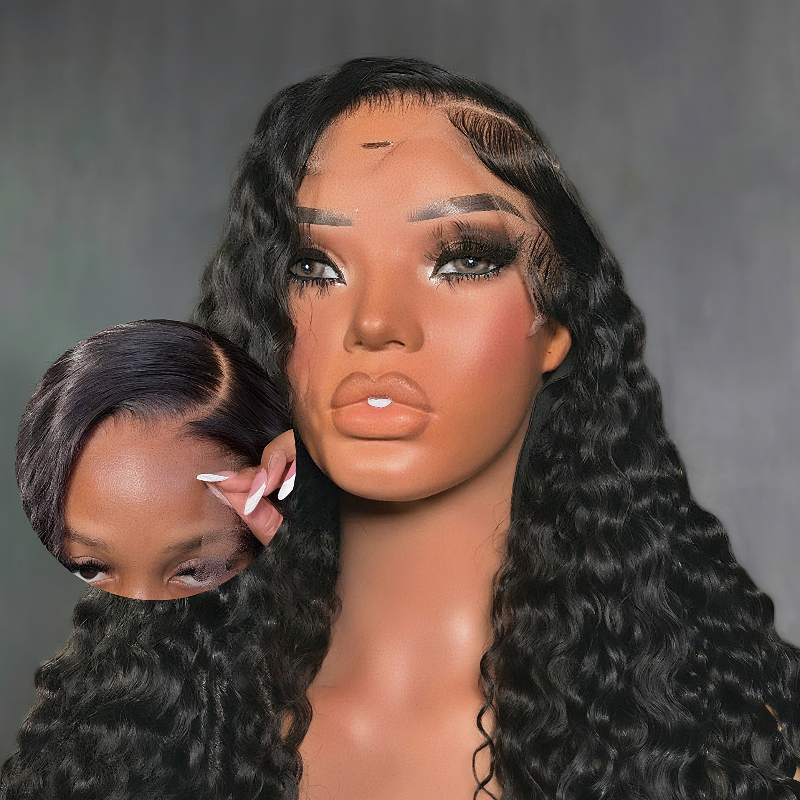 Wear Go 7x6 Burmese Curly Wave Glueless Wig HD Lace Front Wig With Invisi- Drawstrings