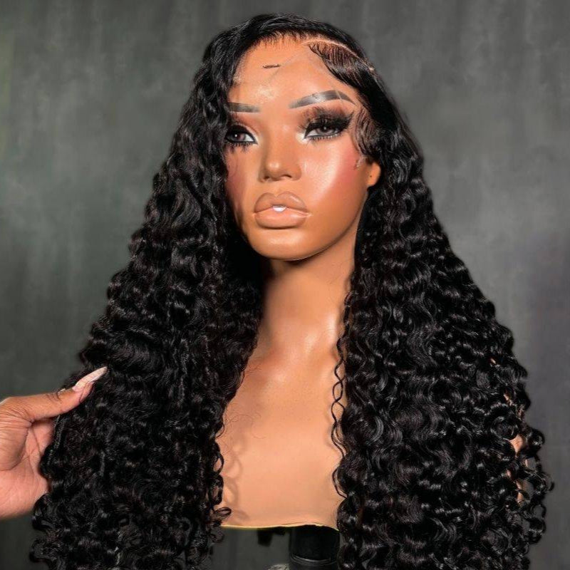 Wear Go 7x6 Burmese Curly Wave Glueless Wig HD Lace Front Wig With Invisi- Drawstrings