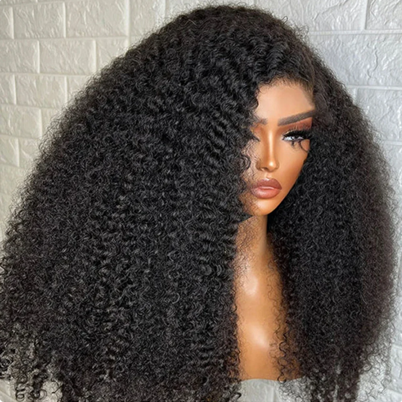 Kinky Curly Wig Glueless 13×6 PreMax Wig Flexi-Fit Drawstring Human Hair Wigs Pre Bleached - sterlyhair