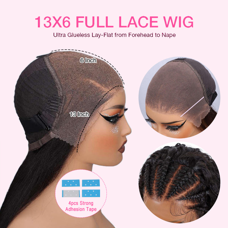 Affordable Glueless 13×6 Body Wave With Drawstring 100% Human Hair Wig Sterly Hair