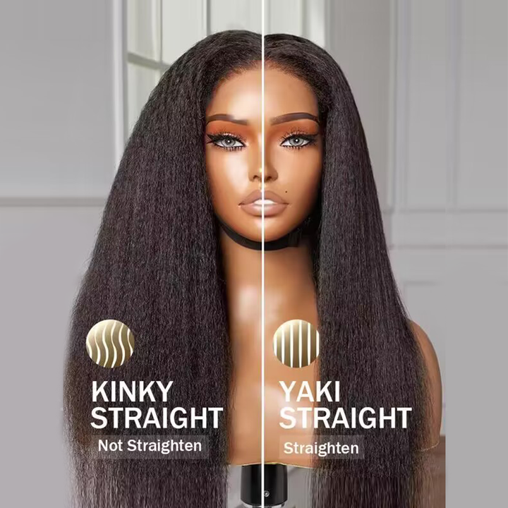 9x6 Lace Parting Max Glueless Wig Natural Kinky Straight / Yaki Straight Ready to Go Wig - sterlyhair