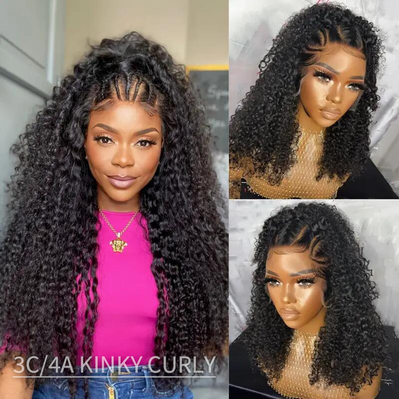 16-34inch 360 Lace Frontal Wig Super Natural Human Hair Wigs 180% Density