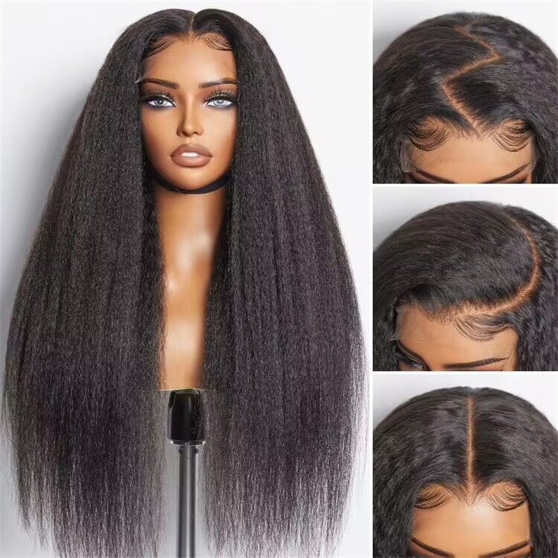 9x6 Lace Parting Max Glueless Wig Natural Kinky Straight / Yaki Straight Ready to Go Wig - sterlyhair