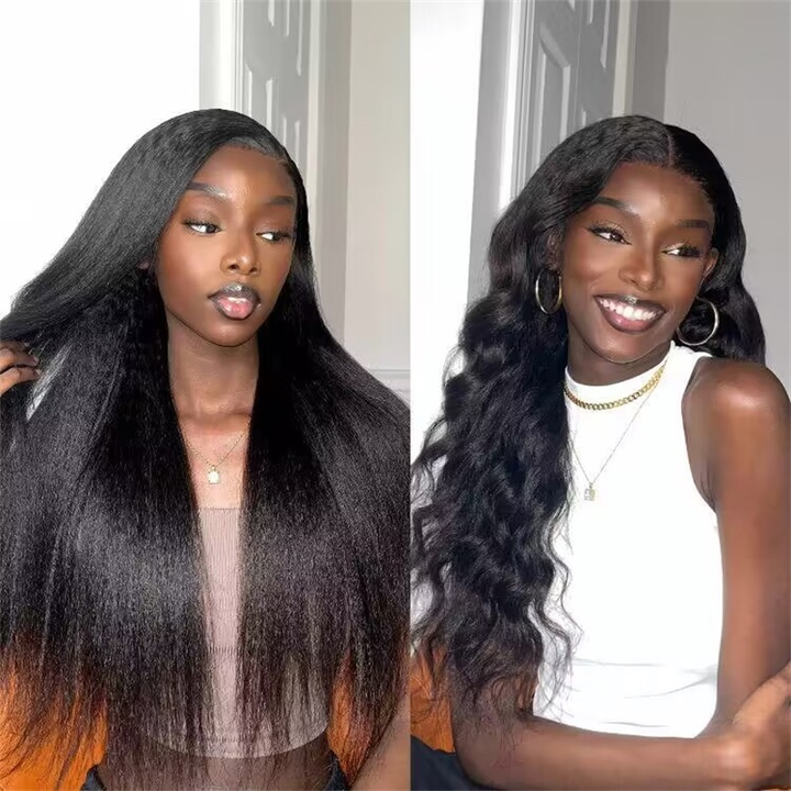 9x6 Lace Parting Max Glueless Wig Natural Kinky Straight / Yaki Straight Ready to Go Wig - sterlyhair