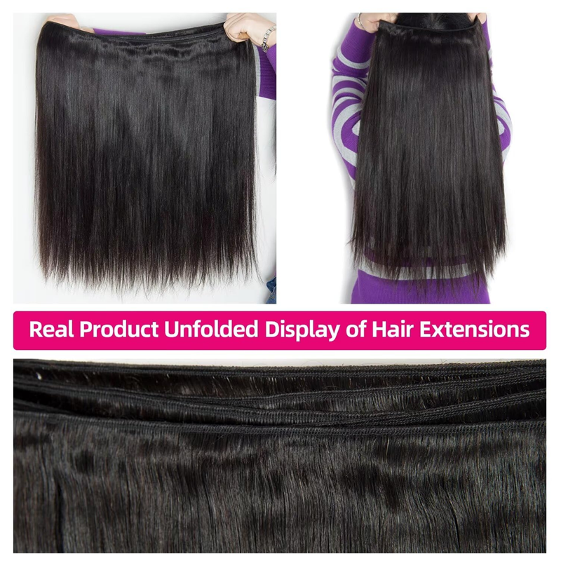 High Quality Double Drawn Raw Virgin Cuticle Aligned Straight Human Hair Bundles