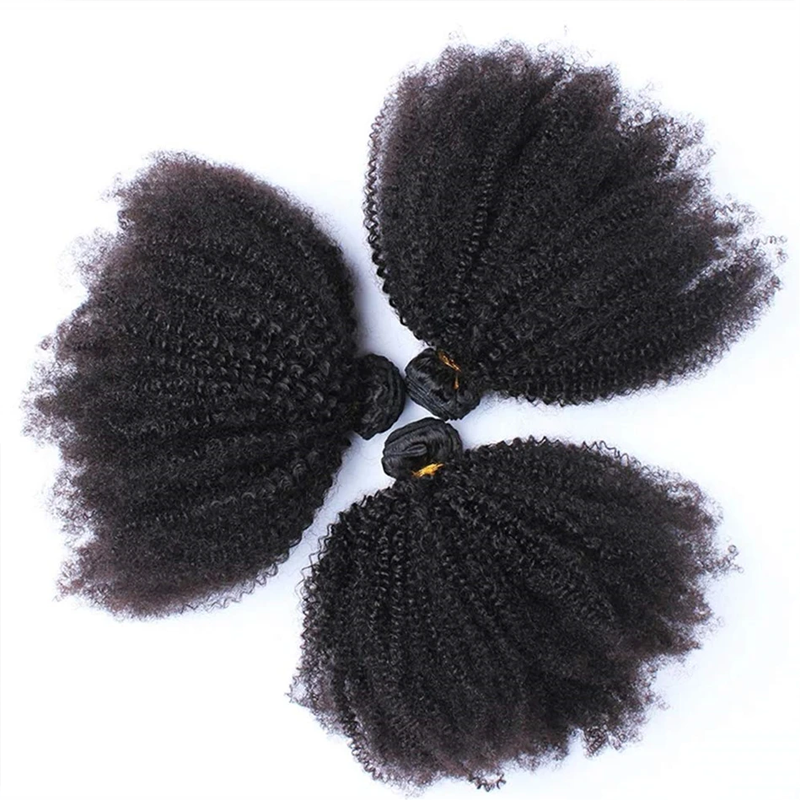 Indian 4b/4c Afro Kinky Curly Human Hair Bundles Human Hair Weave Bundles Deal