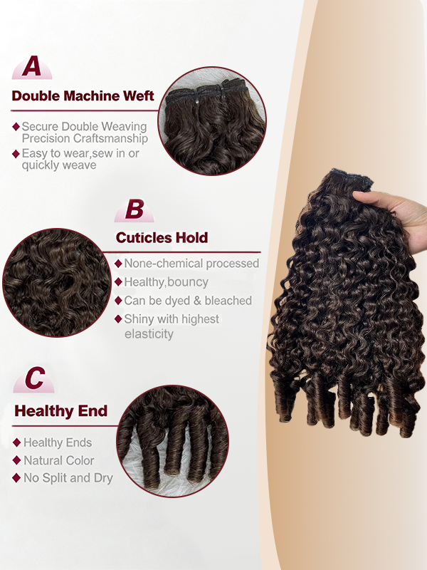 #4 Chocolate Brown Raw Burmese Curly Bundles 100% Human Hair Bundle Sterly Hair - sterlyhair