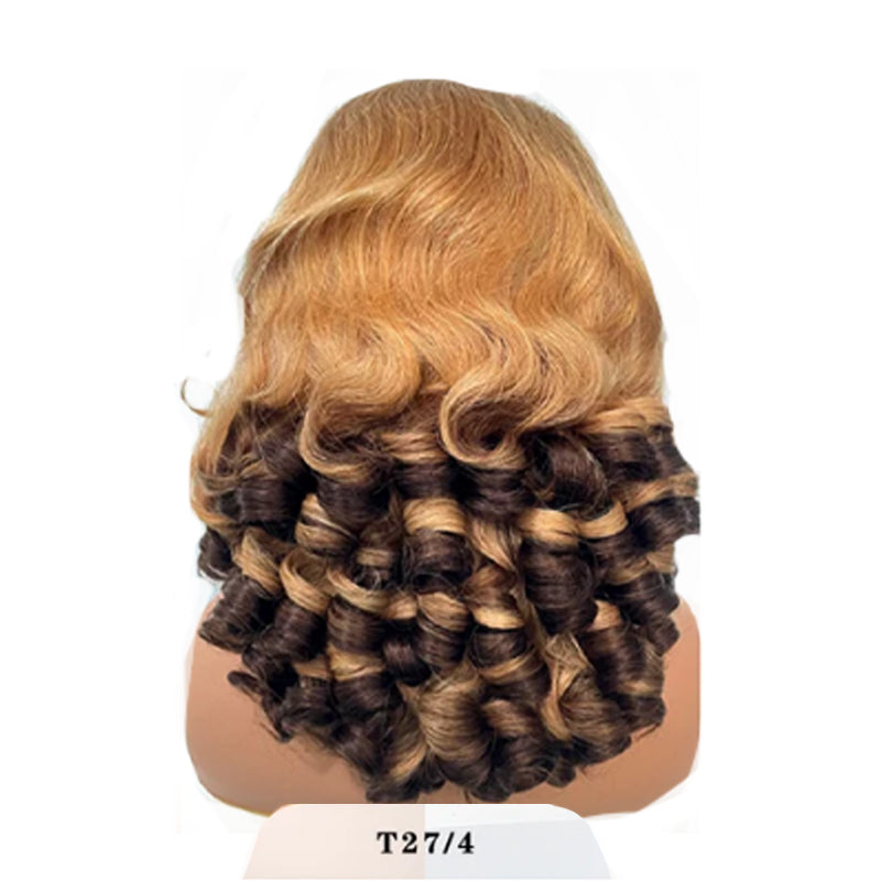Super Double Drawn Vietnamese Raw Hair Bouncy Curls Hair Funmi Wig 13×6 Lace Frontal Wigs - sterlyhair