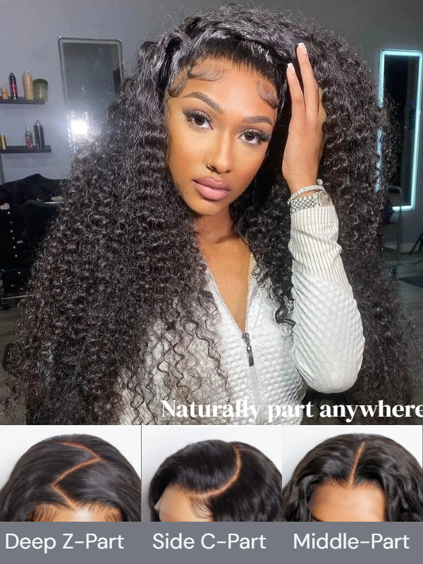 Sterly Glueless 7x6 HD Lace Wig Water Wave Lace Front Wigs Human Hair