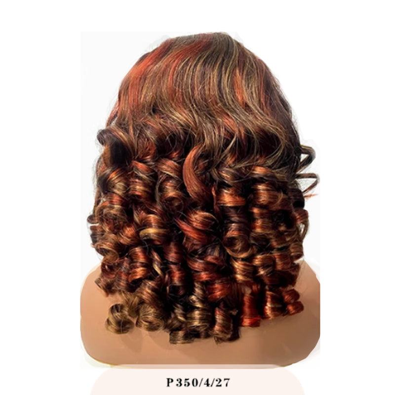 Super Double Drawn Vietnamese Raw Hair Bouncy Curls Hair Funmi Wig 13×6 Lace Frontal Wigs - sterlyhair