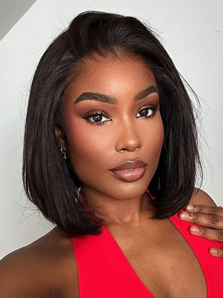 Sterly Hair Layered Cut Glueless HD Minimalist Lace Short Human Hair Wig - sterlyhair