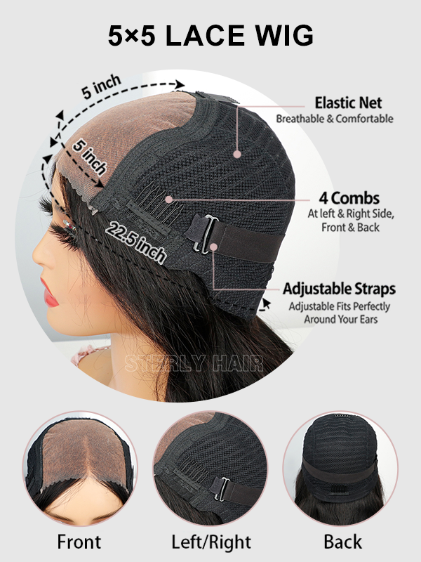 Sterly Glueless 7x6 HD Lace Wig Affordable Long Straight Lace Front Wigs Human Hair - sterlyhair